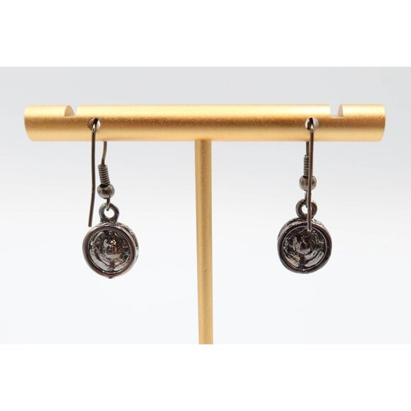 Gunmetal & Black Smokey Rhinestone Y Necklace Bracelet Drop Earring Set - Picture 8 of 10